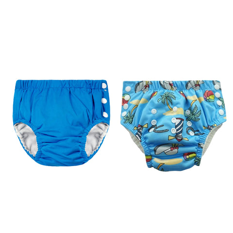 Chinmay Kids Reusable Swim Diaper Pants – Pack of 2 | Soft, Adjustable, Leak-Proof | Unisex Swimming Pool Wear for Infant Boys & Girls