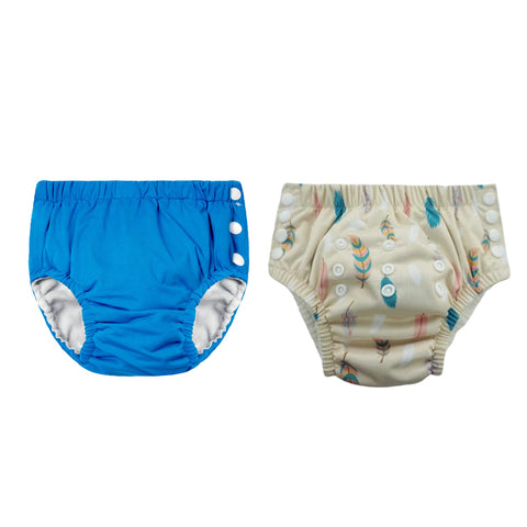 Chinmay Kids Reusable Swim Diaper Pants – Pack of 2 | Soft, Adjustable, Leak-Proof | Unisex Swimming Pool Wear for Infant Boys & Girls