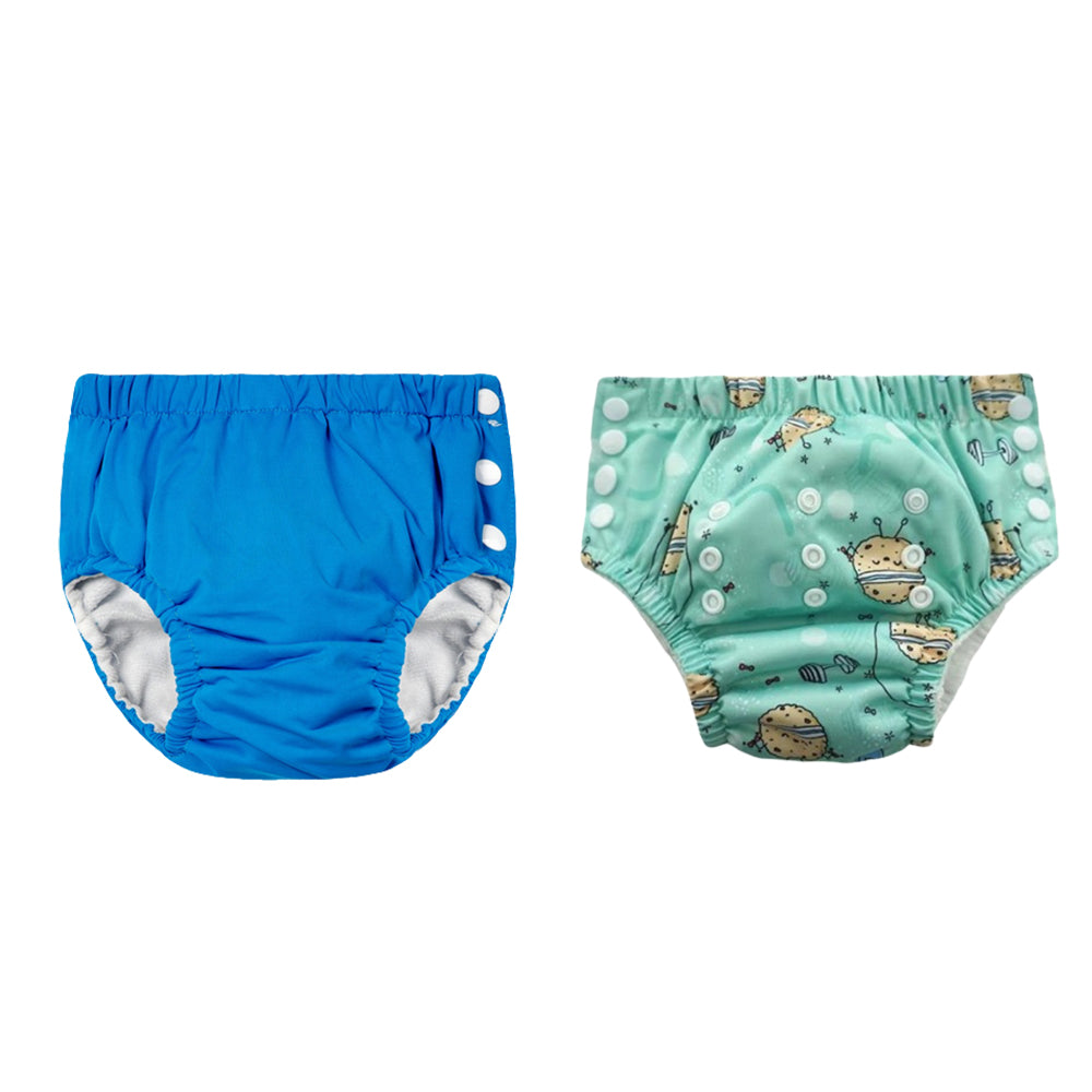 Chinmay Kids Reusable Swim Diaper Pants – Pack of 2 | Soft, Adjustable, Leak-Proof | Unisex Swimming Pool Wear for Infant Boys & Girls