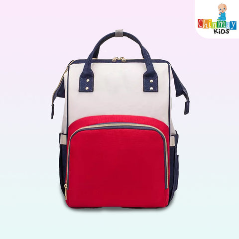 Chinmay Kids Large Capacity Mother Bag Diaper Backpack (Red White)