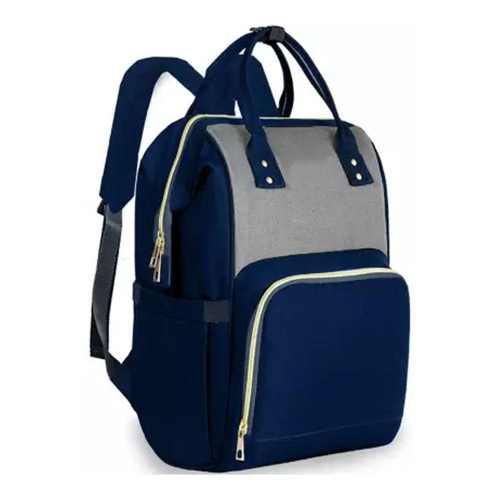 Chinmay Kids Baby Diaper Backpack for New Born Baby Mother/Mom Stylish Polyester Organizer Bag Navi Blue Grey