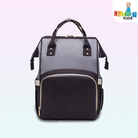 Chinmay Kids Large Capacity Mother Bag Diaper Backpack (Black Grey)