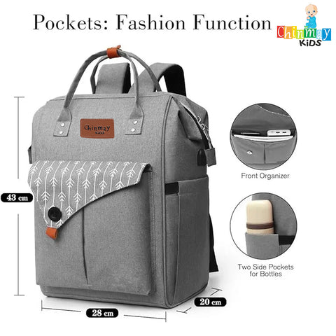 Chinmay Kids Baby Diaper Backpack for New Born Baby Mother/Mom Stylish Polyester Organizer Bag