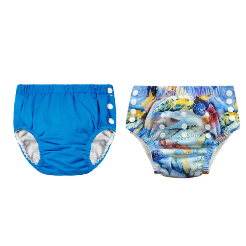 Chinmay Kids Reusable Swim Diaper Pants – Pack of 2 | Soft, Adjustable, Leak-Proof | Unisex Swimming Pool Wear for Infant Boys & Girls