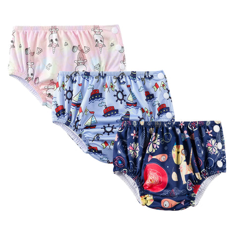 Chinmay Kids Swim Diaper for (6m-3 Year) Boys and Girl, Reusable Adjustable Washable One Size (Pack Of 3))
