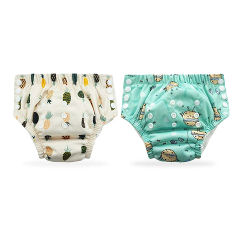 Chinmay Kids Swim Diaper for (6m-3 Year) Boys and Girl, Reusable Adjustable Washable One Size (Pack Of 2)