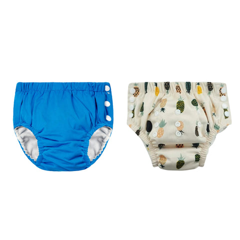Chinmay Kids Reusable Swim Diaper Pants – Pack of 2 | Soft, Adjustable, Leak-Proof | Unisex Swimming Pool Wear for Infant Boys & Girls