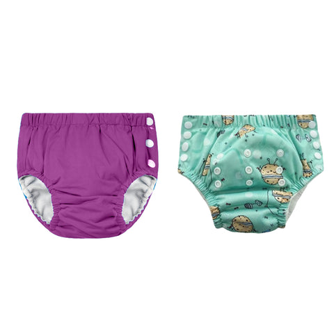 Chinmay Kids Reusable Swim Diaper Pants – Pack of 2 | Soft, Adjustable, Leak-Proof | Unisex Swimming Pool Wear for Infant Boys & Girls