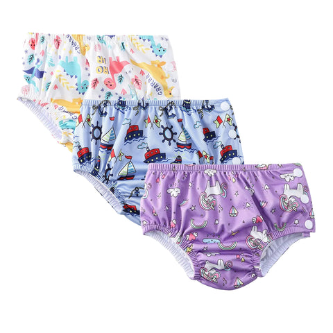 Chinmay Kids Swim Diaper for (6m-3 Year) Boys and Girl, Reusable Adjustable Washable One Size (Pack Of 3))