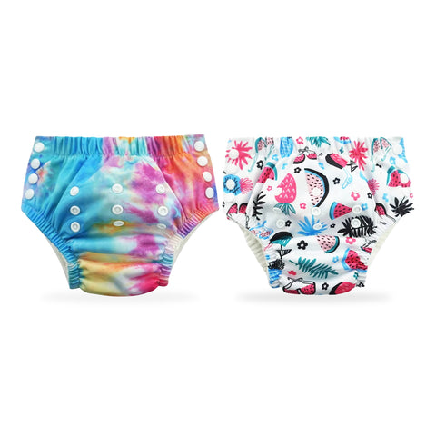 Chinmay Kids Swim Diaper for (6m-3 Year) Boys and Girl, Reusable Adjustable Washable One Size (Pack Of 2)