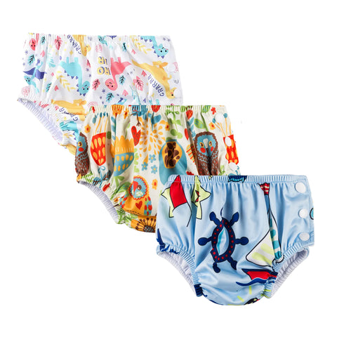 Chinmay Kids Swim Diaper for (6m-3 Year) Boys and Girl, Reusable Adjustable Washable One Size (Pack Of 3))