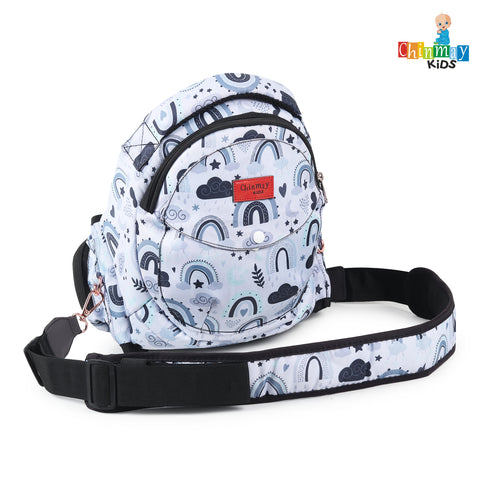 Click to see full view Chinmay Kids 6-in-1 Baby Carrier with Hip Seat & Built-in Mini Diaper Bag | Convertible to Sling Carry Bag | Adjustable Ergonomic Design for Toddlers (5–36 Months, Up to 18 kg) Multicolor