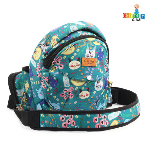 Click to see full view Chinmay Kids 6-in-1 Baby Carrier with Hip Seat & Built-in Mini Diaper Bag | Convertible to Sling Carry Bag | Adjustable Ergonomic Design for Toddlers (5–36 Months, Up to 18 kg) Multicolor