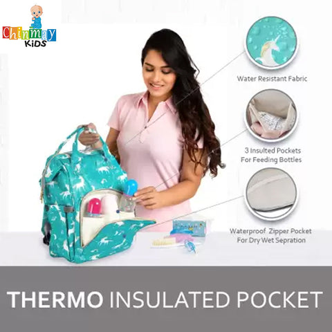 Chinmay Kids Large Capacity Mother Bag Diaper Backpack with Insulated Bottle Storage Diaper bag 