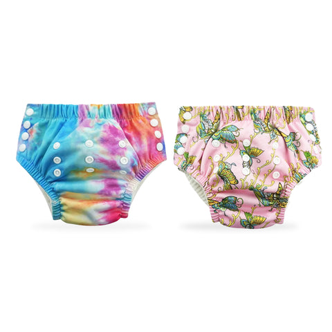 Chinmay Kids Swim Diaper for (6m-3 Year) Boys and Girl, Reusable Adjustable Washable One Size (Pack Of 2)