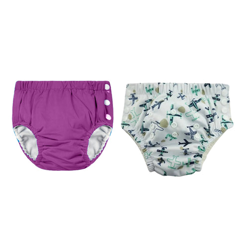 Chinmay Kids Reusable Swim Diaper Pants – Pack of 2 | Soft, Adjustable, Leak-Proof | Unisex Swimming Pool Wear for Infant Boys & Girls