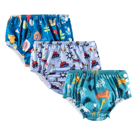Chinmay Kids Swim Diaper for (6m-3 Year) Boys and Girl, Reusable Adjustable Washable One Size (Pack Of 3)