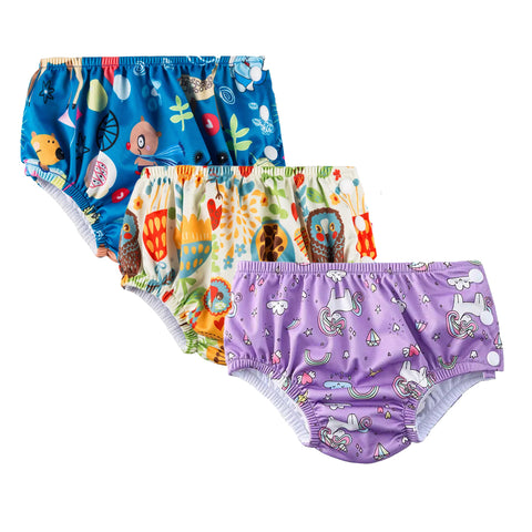 Chinmay Kids Swim Diaper for (6m-3 Year) Boys and Girl, Reusable Adjustable Washable One Size (Pack Of 3)