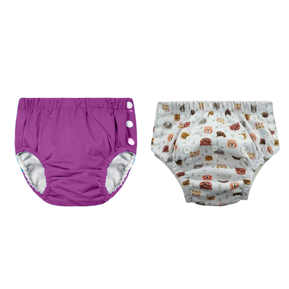 Chinmay Kids Reusable Swim Diaper Pants – Pack of 2 | Soft, Adjustable, Leak-Proof | Unisex Swimming Pool Wear for Infant Boys & Girls