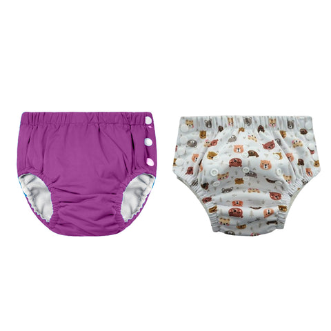 Chinmay Kids Reusable Swim Diaper Pants – Pack of 2 | Soft, Adjustable, Leak-Proof | Unisex Swimming Pool Wear for Infant Boys & Girls