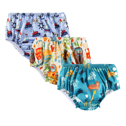 Chinmay Kids Swim Diaper for (6m-3 Year) Boys and Girl, Reusable Adjustable Washable One Size (Pack Of 3)