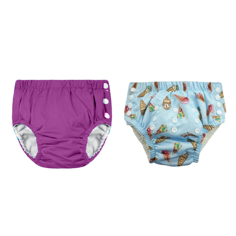 Chinmay Kids Reusable Swim Diaper Pants – Pack of 2 | Soft, Adjustable, Leak-Proof | Unisex Swimming Pool Wear for Infant Boys & Girls