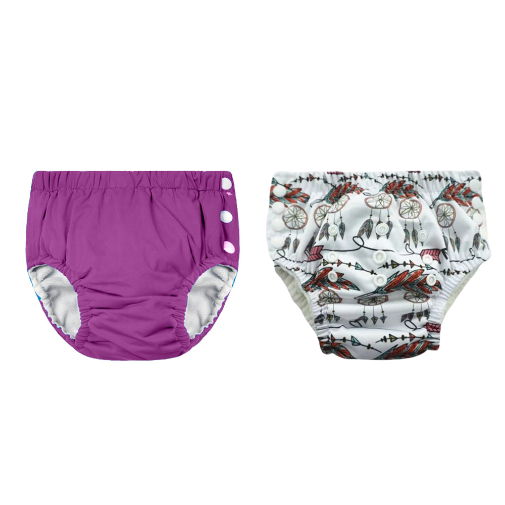 Chinmay Kids Reusable Swim Diaper Pants – Pack of 2 | Soft, Adjustable, Leak-Proof | Unisex Swimming Pool Wear for Infant Boys & Girls