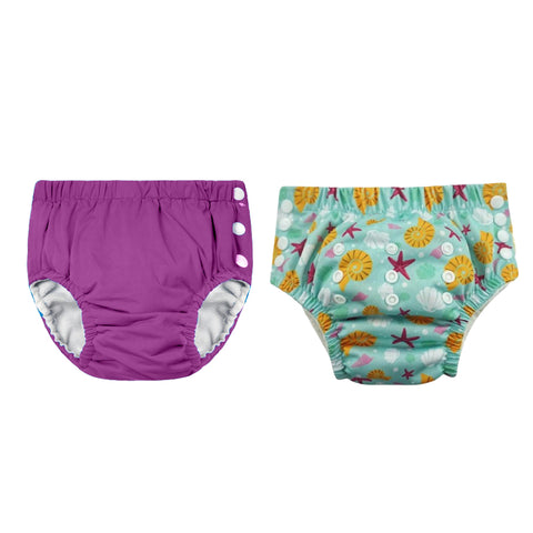Chinmay Kids Reusable Swim Diaper Pants – Pack of 2 | Soft, Adjustable, Leak-Proof | Unisex Swimming Pool Wear for Infant Boys & Girls