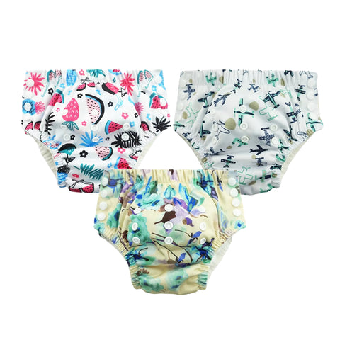 Chinmay Kids Swim Diaper for (6m-3 Year) Boys and Girl, Reusable Adjustable Washable One Size (Pack Of 3)