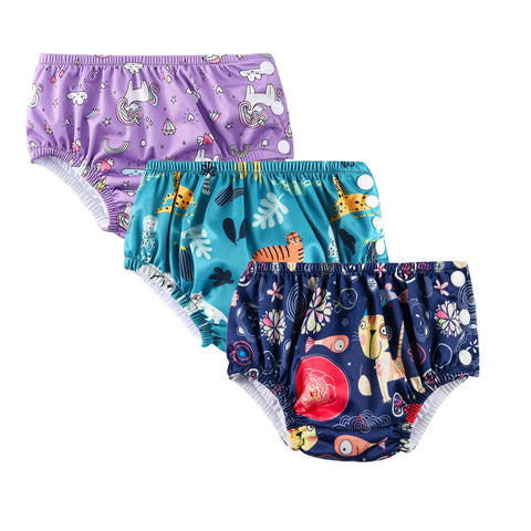 Chinmay Kids Swim Diaper for (6m-3 Year) Boys and Girl, Reusable Adjustable Washable One Size (Pack Of 3)