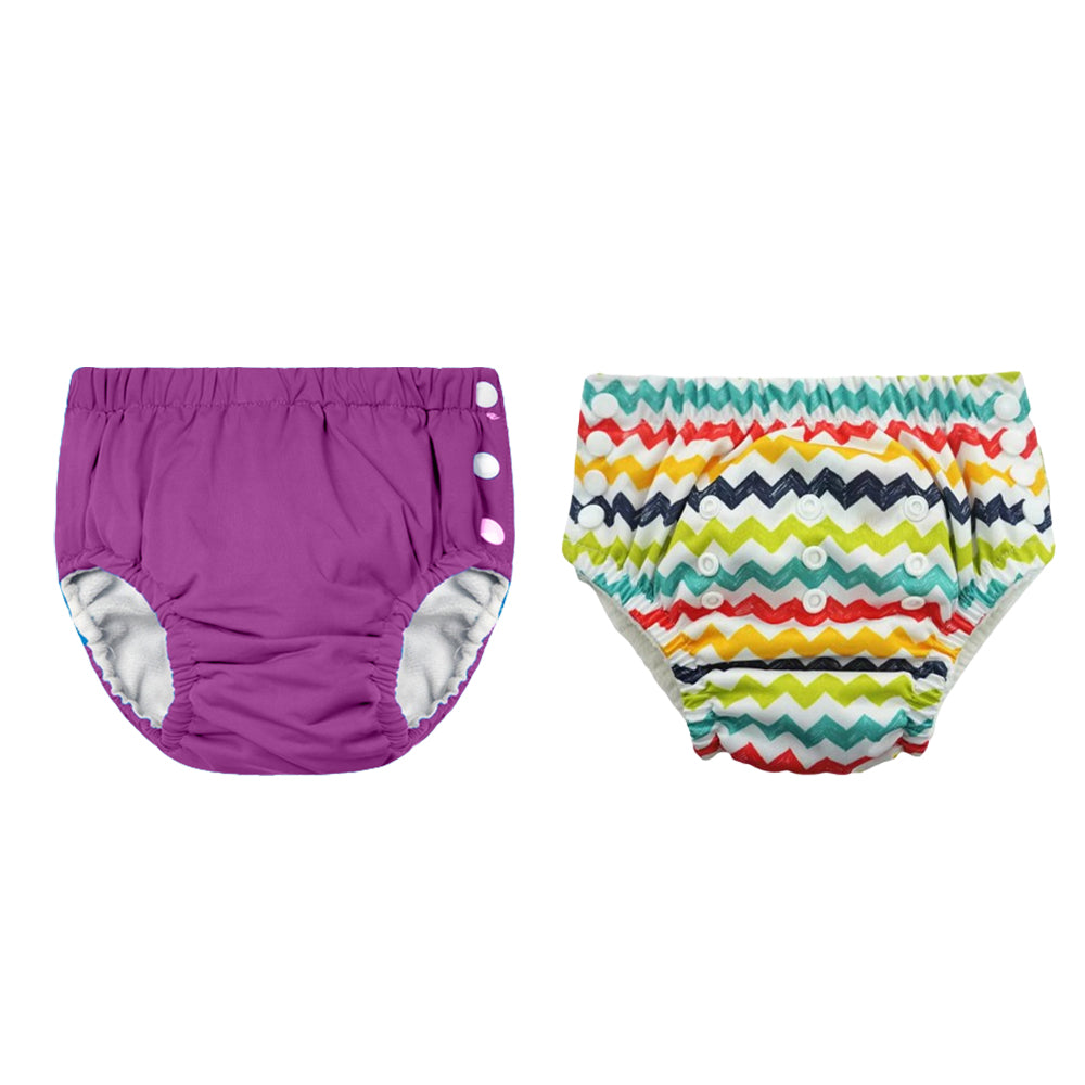 Chinmay Kids Reusable Swim Diaper Pants – Pack of 2 | Soft, Adjustable, Leak-Proof | Unisex Swimming Pool Wear for Infant Boys & Girls
