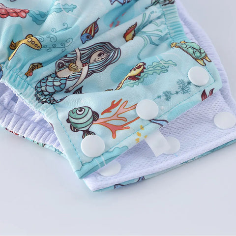 Chinmay Kids Swim Diaper for (6m-3 Year) Boys and Girl, Reusable Adjustable Washable One Size (Pack Of 3)