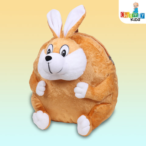 Chinmay Kids Baby School Bag Soft Cute Rabbit-Unisex Preschool|Picnic|Nursery - (2-5 Years) School Bag