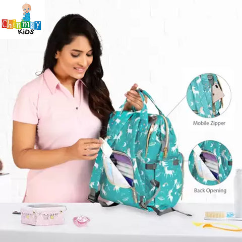 Chinmay Kids Large Capacity Mother Bag Diaper Backpack with Insulated Bottle Storage Diaper bag 