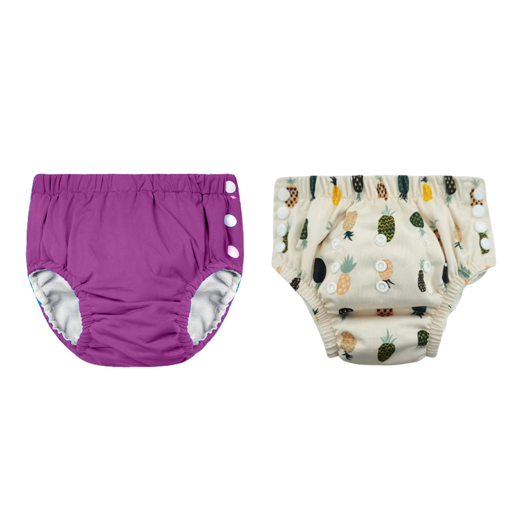 Chinmay Kids Reusable Swim Diaper Pants – Pack of 2 | Soft, Adjustable, Leak-Proof | Unisex Swimming Pool Wear for Infant Boys & Girls
