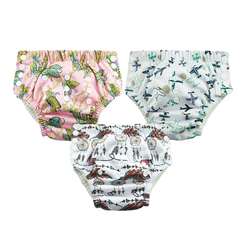 Chinmay Kids Swim Diaper for (6m-3 Year) Boys and Girl, Reusable Adjustable Washable One Size (Pack Of 3)