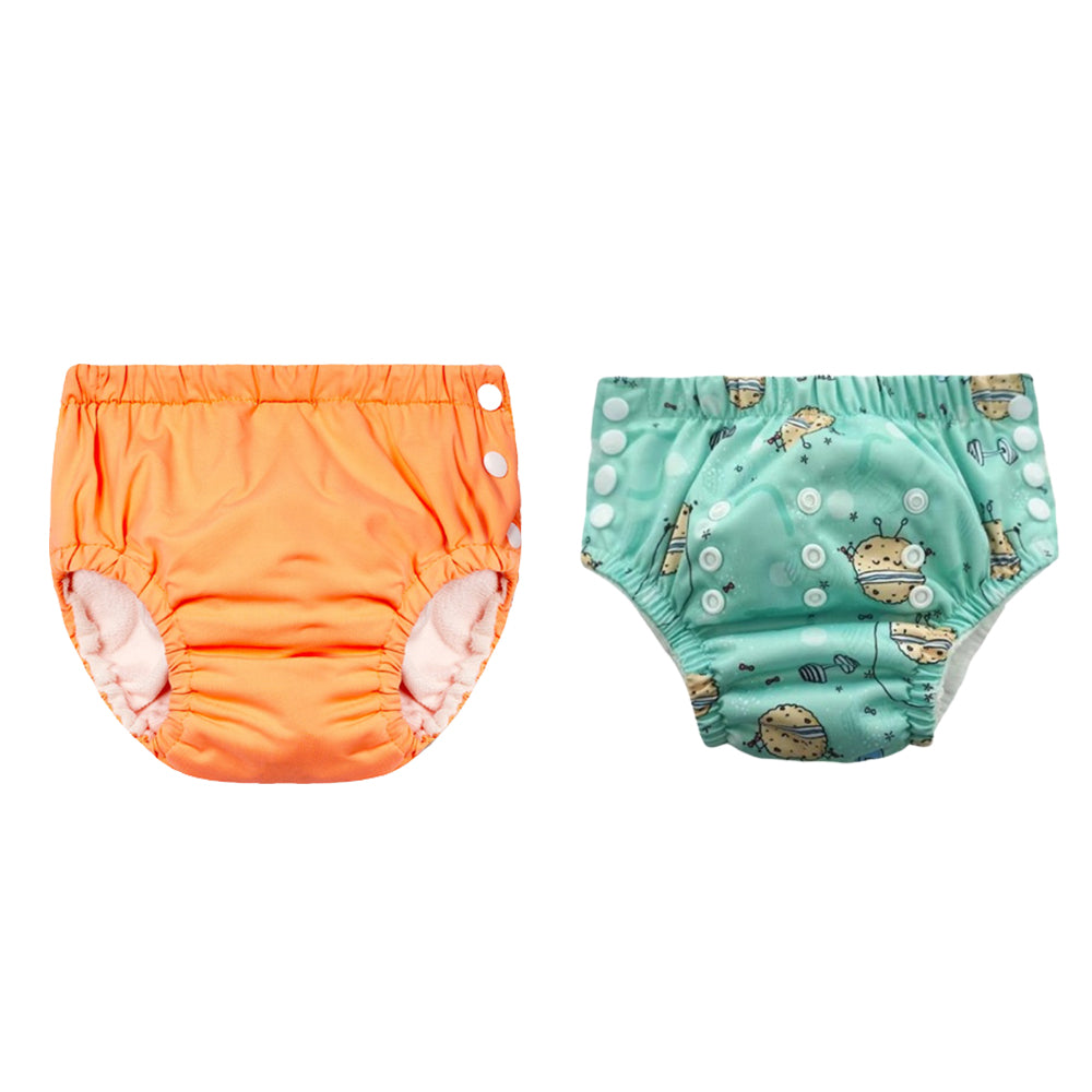 Chinmay Kids Reusable Swim Diaper Pants – Pack of 2 | Soft, Adjustable, Leak-Proof | Unisex Swimming Pool Wear for Infant Boys & Girls