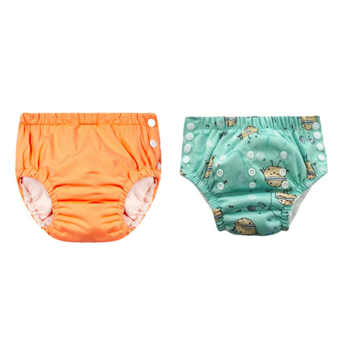 Chinmay Kids Reusable Swim Diaper Pants – Pack of 2 | Soft, Adjustable, Leak-Proof | Unisex Swimming Pool Wear for Infant Boys & Girls