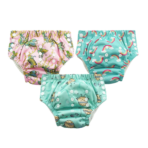 Chinmay Kids Swim Diaper for (6m-3 Year) Boys and Girl, Reusable Adjustable Washable One Size (Pack Of 3)
