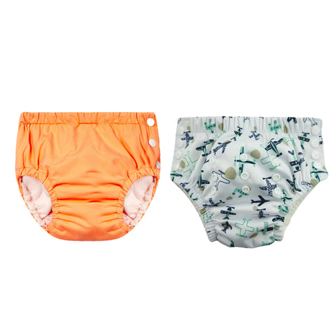 Chinmay Kids Reusable Swim Diaper Pants – Pack of 2 | Soft, Adjustable, Leak-Proof | Unisex Swimming Pool Wear for Infant Boys & Girls