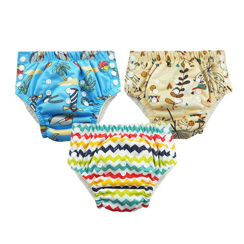Chinmay Kids Swim Diaper for (6m-3 Year) Boys and Girl, Reusable Adjustable Washable One Size (Pack Of 3)