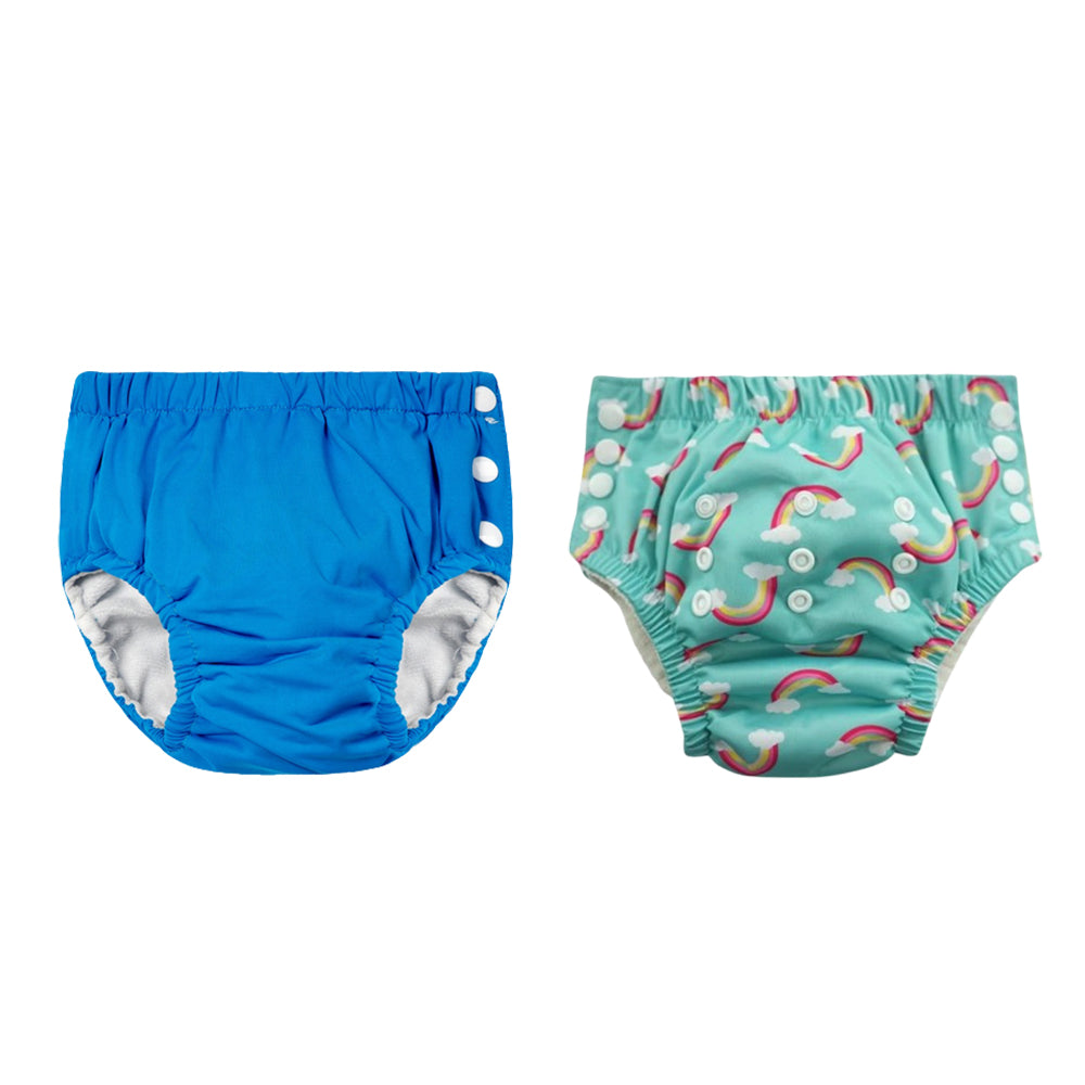 Chinmay Kids Reusable Swim Diaper Pants – Pack of 2 | Soft, Adjustable, Leak-Proof | Unisex Swimming Pool Wear for Infant Boys & Girls