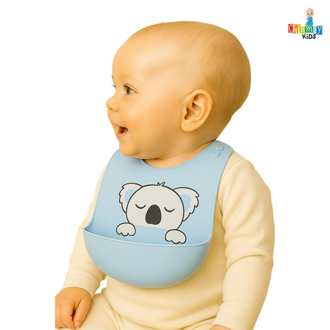 Chinmay Kids Lightweight Waterproof Silicone Baby Bib – Easy-Wipe, Soft & Adjustable Feeding Bib for Infants & Toddlers (Unisex)