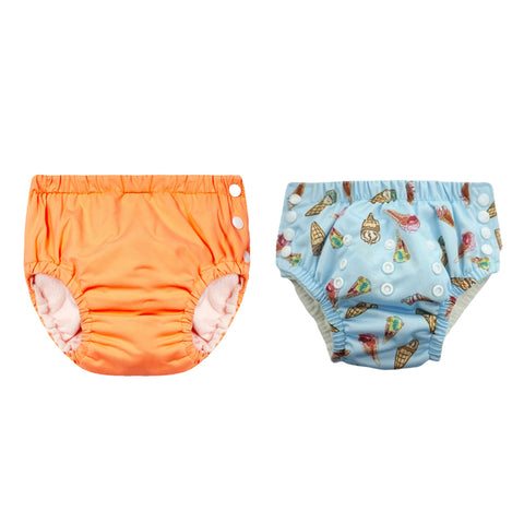 Chinmay Kids Reusable Swim Diaper Pants – Pack of 2 | Soft, Adjustable, Leak-Proof | Unisex Swimming Pool Wear for Infant Boys & Girls