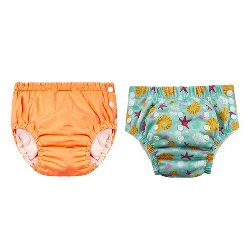 Chinmay Kids Reusable Swim Diaper Pants – Pack of 2 | Soft, Adjustable, Leak-Proof | Unisex Swimming Pool Wear for Infant Boys & Girls