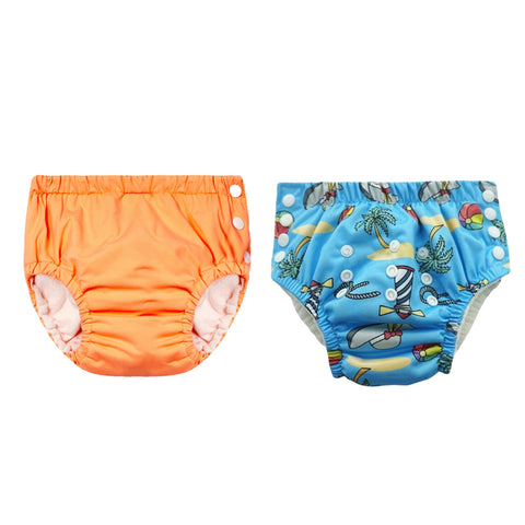Chinmay Kids Reusable Swim Diaper Pants – Pack of 2 | Soft, Adjustable, Leak-Proof | Unisex Swimming Pool Wear for Infant Boys & Girls