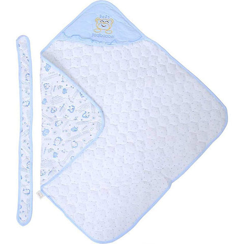 Chinmay Kids New Born Baby Odddna Wrapper Cum Blanket Unisex Sleeping Bag Cum Nest Bag/Snuggle Pod Baby Wrap Swaddle Baby (Blue)