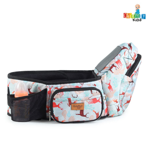 Click to see full view Chinmay Kids 6-in-1 Baby Carrier with Hip Seat & Built-in Mini Diaper Bag | Convertible to Sling Carry Bag | Adjustable Ergonomic Design for Toddlers (5–36 Months, Up to 18 kg) Multicolor