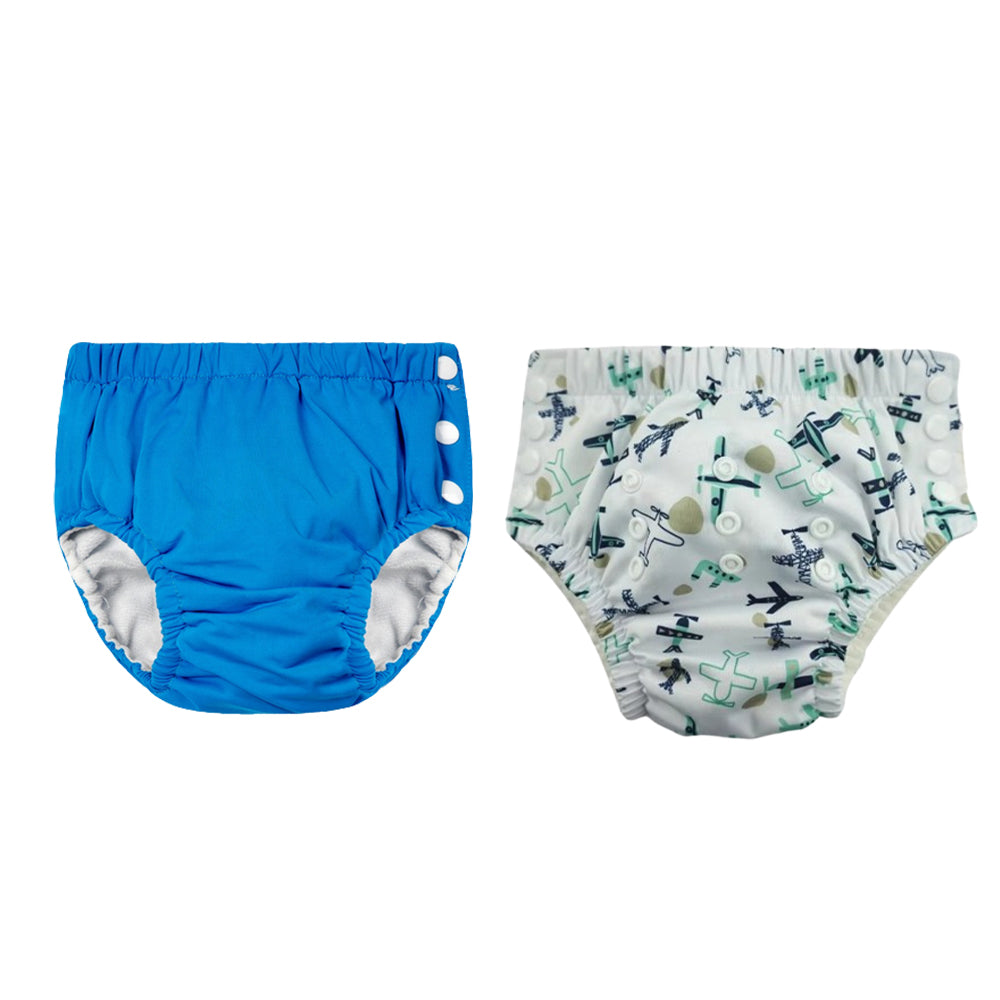 Chinmay Kids Reusable Swim Diaper Pants – Pack of 2 | Soft, Adjustable, Leak-Proof | Unisex Swimming Pool Wear for Infant Boys & Girls