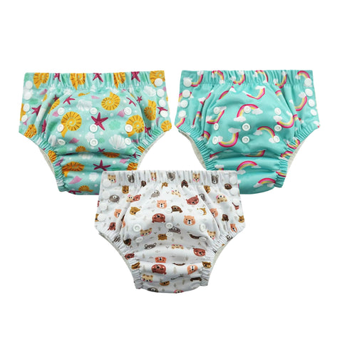 Chinmay Kids Swim Diaper for (6m-3 Year) Boys and Girl, Reusable Adjustable Washable One Size (Pack Of 3)